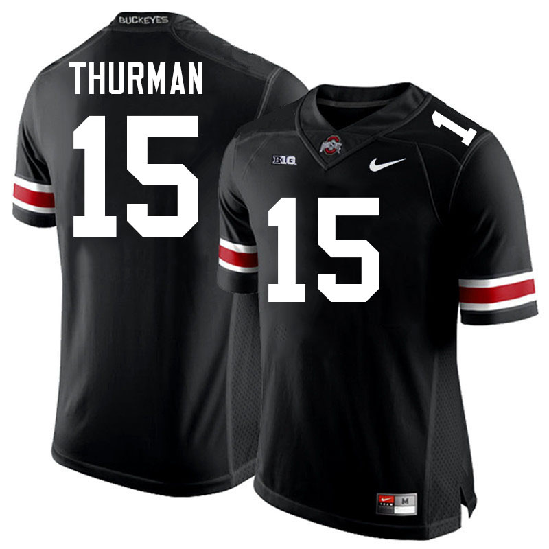 #15 Jelani Thurman Ohio State Buckeyes Jersey College Football Uniforms-Black